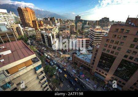 SANTIAGO, CHILE 15 JANUARY 2016 - Costanera Center - Santiago - Chile. Business center of Santiago Stock Photo