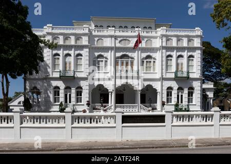 Whitehall mansion,  Port of Spain, Trinidad & Tobago Stock Photo