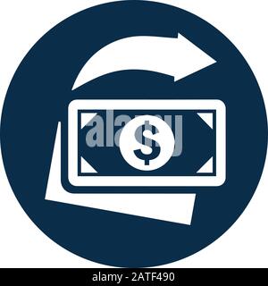 Money refund icon, fast cash return for any use like print media, web, stock images, commercial use or any kind of design project. Hope this icon help Stock Vector