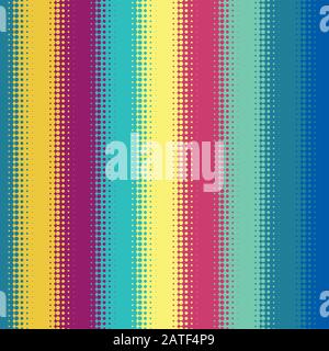 Seamless Colourful Halftone Pattern Stripe Background Wallpaper Stock Vector