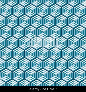 Seamless Abstract Geometric Optical Illusion Pattern Stock Vector