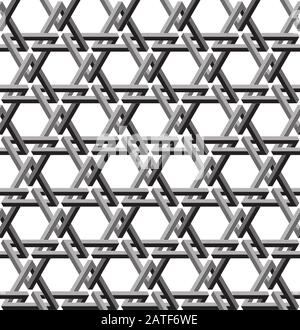 Seamless Triangle Optical Illusion Pattern Texture - Black and White Stock Vector