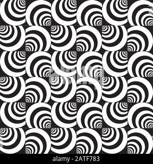 Seamless Abstract Geometric Texture Pattern in Black and White Stock Vector