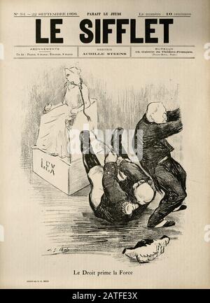 The Dreyfus Affair 1894-1906 - Le Sifflet, September22, 1898 -  French illustrated newspaper Stock Photo