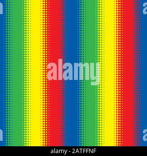 Seamless Colourful Halftone Pattern Stripe Background Wallpaper Stock Vector