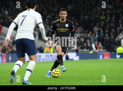 LONDON, ENGLAND - FEBRUARY 2, 2020: Gabriel Jesus of City pictured during the 2019/20 Premier League game between Tottenham Hotspur FC and Manchester City FC at Tottenham Hotspur Stadium. Stock Photo