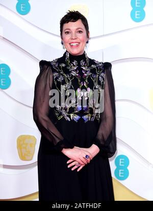 Olivia Colman attending the 73rd British Academy Film Awards held at the Royal Albert Hall, London. Stock Photo