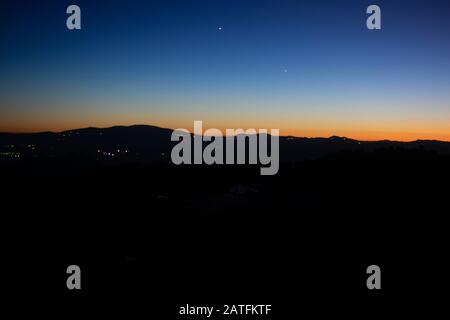 blue hours view from Algerian hill Stock Photo