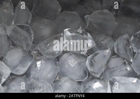 Ice cubes background texture. High contrast image. Stock Photo