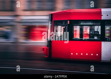 tram never stop, bremen moving Stock Photo