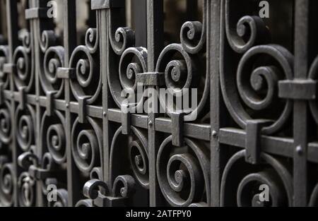 Metal forging with spirals, metal decoration Stock Photo
