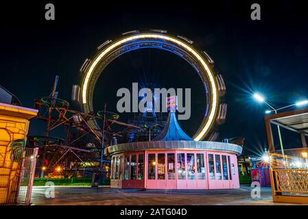 The giant ferris wheel in Prater Park, Vienna, Austria Stock Photo