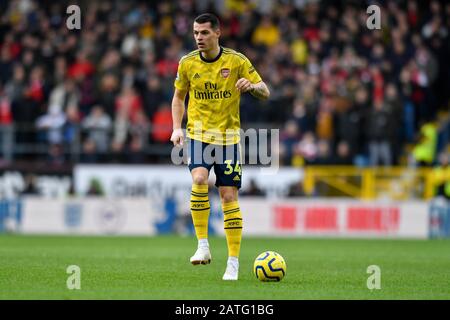 Granit Xhaka #34 of Arsenal in London, United Kingdom on 5/1/2022 ...