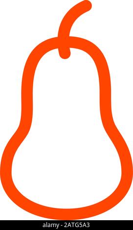 peer fruit icon design template Stock Vector