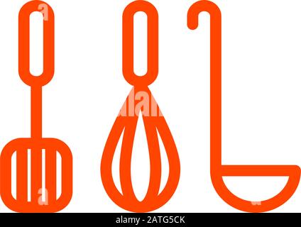 kitchen utensil icon vector template Stock Vector