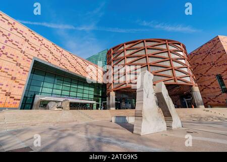 Los Angeles, Jan 15: Exterior view of the California Science Center on JAN 15, 2020 at Los Angeles, California Stock Photo