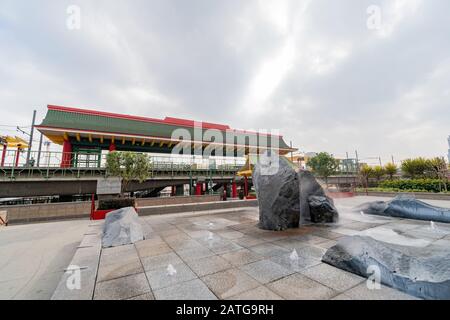 Los Angeles, Jan 16: Morning view of the Chinatown Station on JAN 16, 2020 at Los Angeles, California Stock Photo