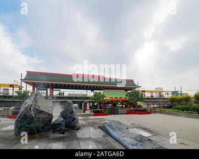 Los Angeles, Jan 16: Morning view of the Chinatown Station on JAN 16, 2020 at Los Angeles, California Stock Photo