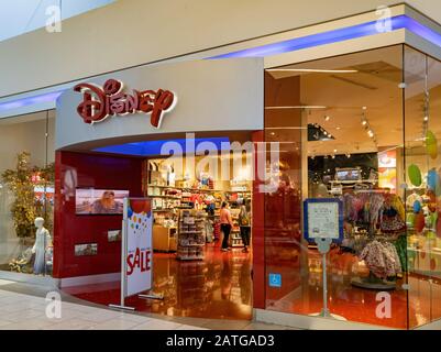 Arcadia, JAN 16: Disney store in the Santa Anita Mall on JAN 16, 2020 at Arcadia, California Stock Photo