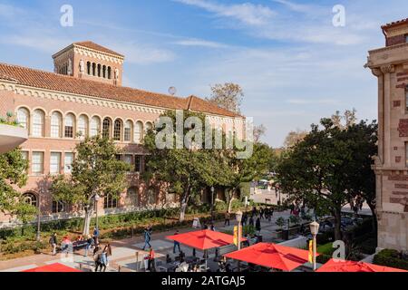 Los Angeles, Jan 15: Afternoon sunny view of the campus of USC on JAN 15, 2020 at Los Angeles, California Stock Photo