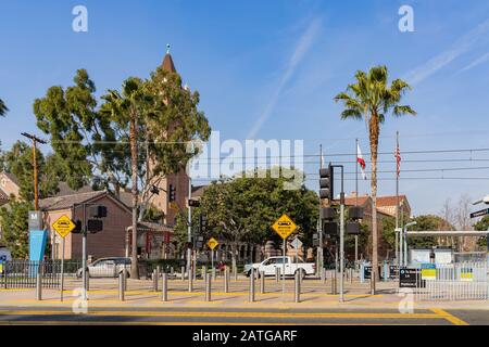 Los Angeles, Jan 15: Afternoon sunny view of the campus of USC on JAN 15, 2020 at Los Angeles, California Stock Photo