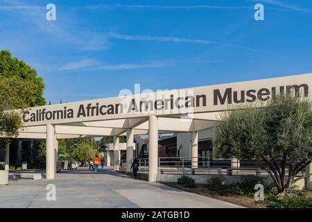 Los Angeles, Jan 15: Exterior view of the California African American Museum on JAN 15, 2020 at Los Angeles, California Stock Photo