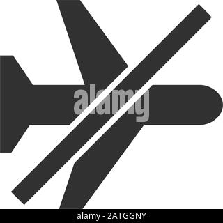 UI No signal airplane mode icon. Stock Vector illustration isolated on white background. Stock Vector