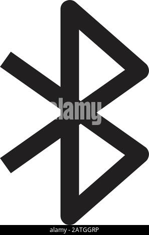 Bluetooth sign icon, Flat design style. Stock Vector illustration isolated on white background. Stock Vector