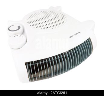 Electric fan heater isolated on a white background Stock Photo