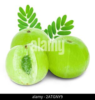 Indian gooseberry isolated on white clipping path Stock Photo