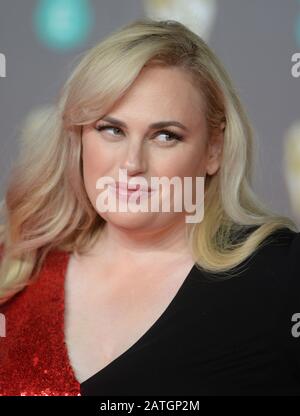 London, UK. 02nd Feb, 2020. Australian actress Rebel Wilson attends the red carpet at the British Academy Film Awards at the Royal Albert Hall in London on February 2, 2020. Photo by Rune Hellestad/UPI Credit: UPI/Alamy Live News Stock Photo