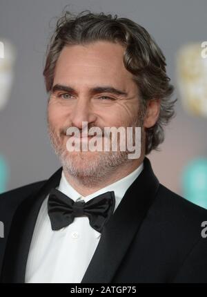 London, UK. 02nd Feb, 2020. American actor Joaquin Phoenix attends the red carpet at the British Academy Film Awards at the Royal Albert Hall in London on February 2, 2020. Photo by Rune Hellestad/UPI Credit: UPI/Alamy Live News Stock Photo