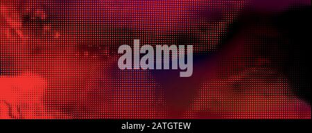 Danger cloudy sky. Dark red black background. Halftone background Stock Vector