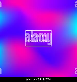 Abstract blurred vibrant colors gradient background for web interface, presentations, prints. Bright fluid effect holographic, soft blurry graphic des Stock Vector