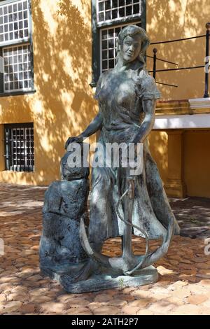 Lady of Good Hope statue, Outer Court, Castle of Good Hope, Cape Town, Table Bay, Western Cape Province, South Africa, Africa Stock Photo