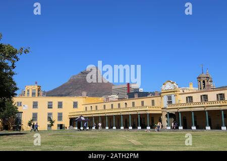 Outer Court, Castle of Good Hope, Lion's Head beyond, Cape Town, Table Bay, Western Cape Province, South Africa, Africa Stock Photo
