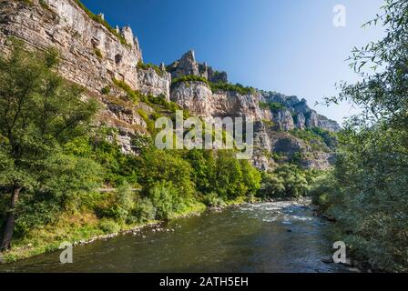 Lakatnik rocks at Vrachanski Balkan Nature Park, Balkan Mountains (Stara Planina), Iskar River, Iskar Gorge near village of Gara Lakatnik, Bulgaria Stock Photo