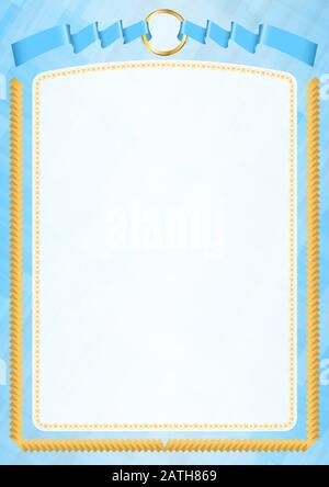 Border made with Saudi Arabia national flag. Brush stroke frame. Template elements for your certificate and diploma. Vertical orientation. Stock Vector