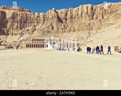 Mortuary Temple of Hatshepsut, Egypt Stock Photo