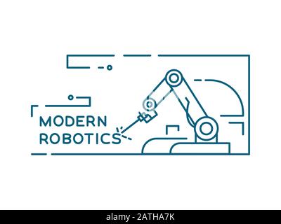 Factory robotic arm Stock Vector