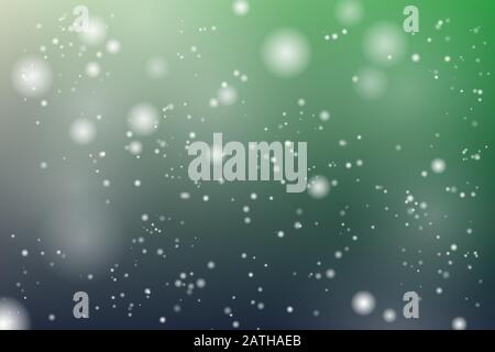 Abstract blue and green background. Glowing particles. Vector illustration. Stock Vector