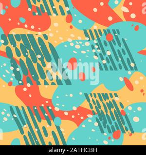 Seamless pattern abstract vector shapes Stock Vector