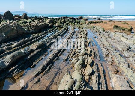 Playa de Barrika in the Basque Country Stock Photo