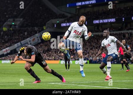 LONDON, ENGLAND - FEBRUARY 02: during the Premier League match between Tottenham Hotspur and Manchester City at Tottenham Hotspur Stadium on February Stock Photo