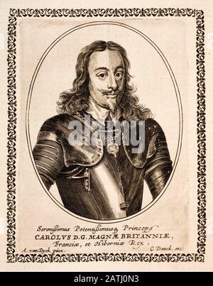 Portrait of Charles I (1600 – 1649), King of England, King of Scotland, and King of Ireland from 27 March 1625 until his execution in 1649.