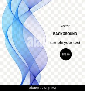 Abstract vector wave. blue curves Stock Vector
