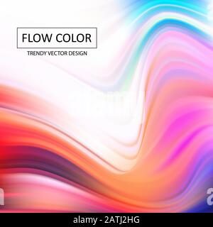 Abstract colorful vector background, color flow liquid wave for design brochure, website, flyer. Stream fluid. Acrylic paint Stock Vector