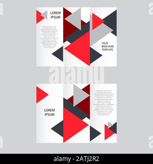 cover of a modern business layout brochure or flyer, poster, magazine, annual report, book, booklet with triangle. Vector illustration Stock Vector