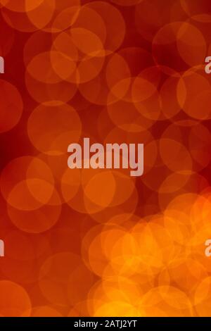 Golden Christmas lights. Blurred abstract background Stock Photo