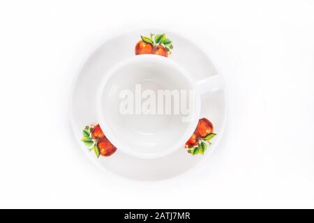 Cup and saucer isolated on a white background Stock Photo